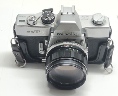 Minolta SRT 101 SLR Film Camera w/ MC Rokkor 1:14 f=58mm Lens