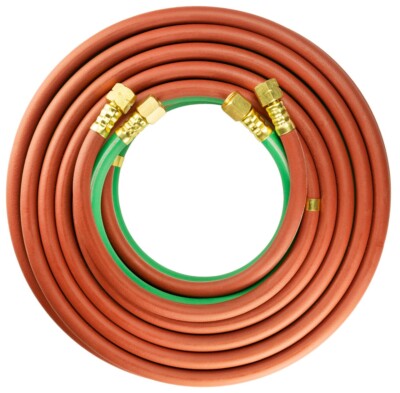 Oxy-Acetylene Twin Welding Hose R Grade 1/4'' ID 100FT B B 9/16-18 Size Fittings