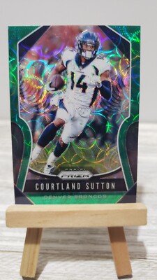 2019 Panini Prizm Green Scope Prizm /75 Courtland Sutton #199 Denver Broncos