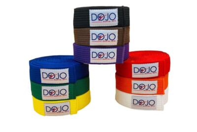 Dojo Plain Coloured Karate Belt Deluxe Judo Belt Martial Arts Belt 240 280 320cm