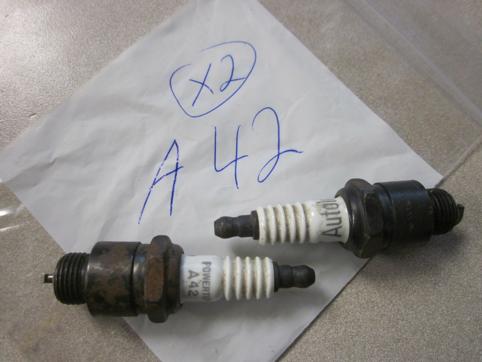 NOS Autolite Spark Plugs A42 Qty 2