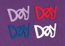 DAY word die cuts scrapbook cards