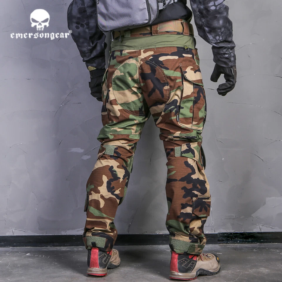 Emersongear G3 Combat Pants Army Airsoft Regular Tactical Duty Trousers Woodland - Image 3 of 4