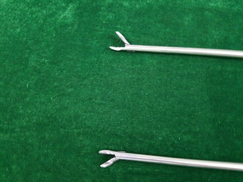 2 Pcs Laparoscopic V-Shape Needle Holder Curved Right /Left Hand 5mm Instruments - Picture 9 of 15