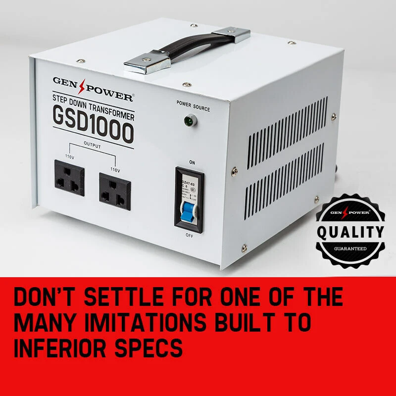 1000W GENPOWER Step Down Transformer 240v-110v Stepdown Voltage Converter AU-US - image 2 of 4