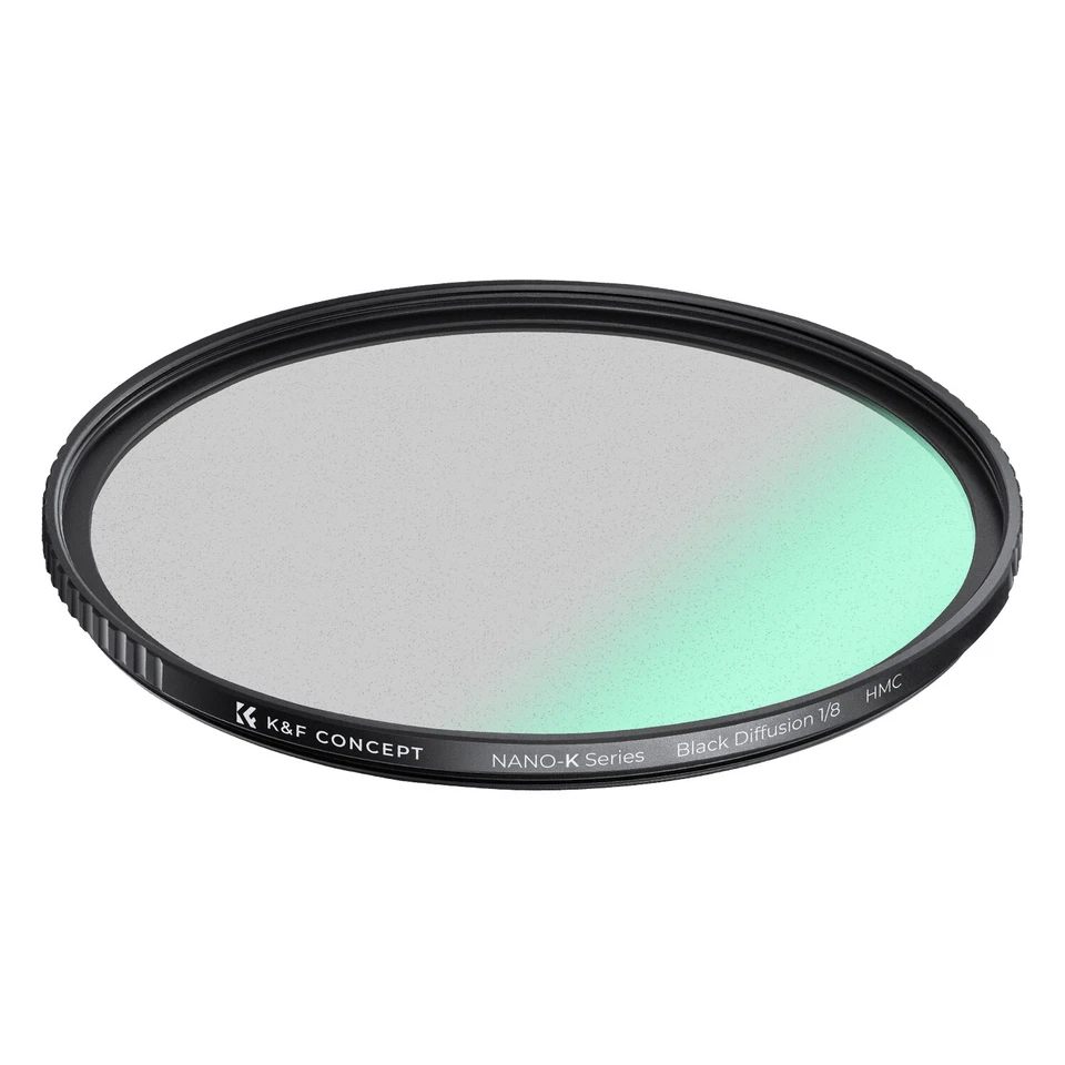 K&F Concept Black Diffusion Filter Soft Mist 1/4 1/8 Filter 52/62/67/72/77/82mm - Image 2 of 4