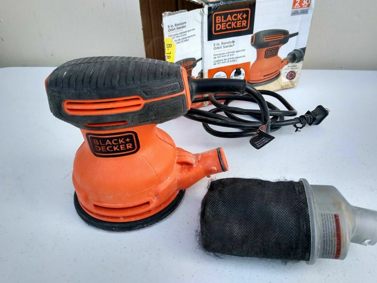 BLACK+DECKER Random Orbit Sander, 5-Inch (BDERO100)