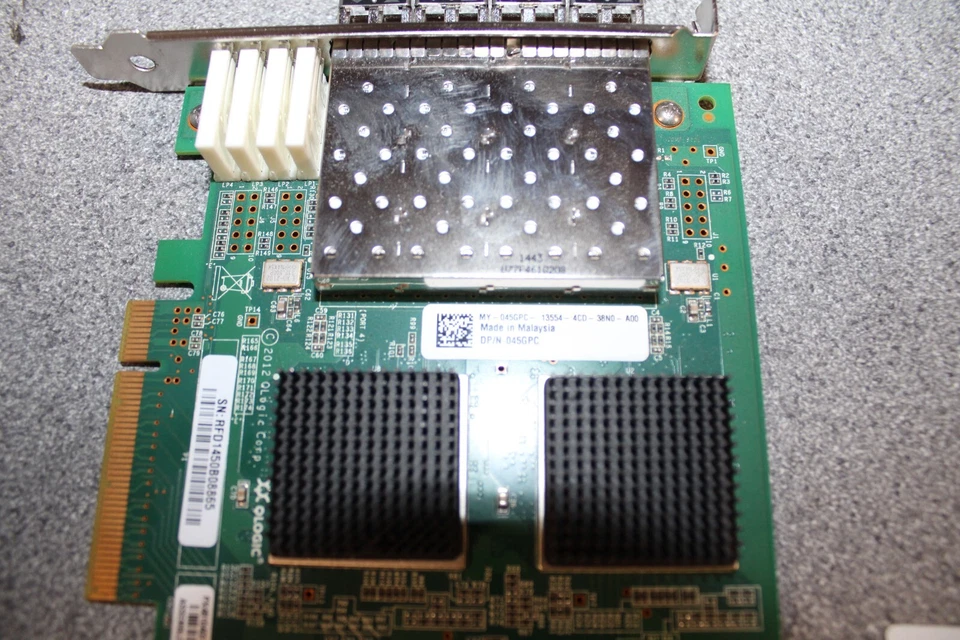 Dell QLogic QLE2564 8GB 4-Port Fibre PCI-E HBA High Profile Bracket [3A] - Image 2 of 3