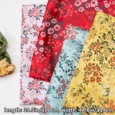 Tessuto Tapestry In Broccato Floreale Damascato Per Cucito Costume Fai Da Te 1M