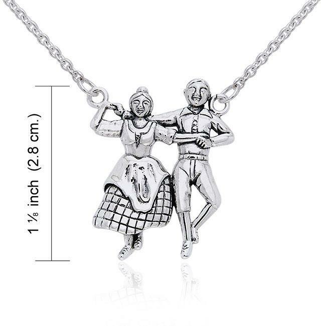 Celtic Scottish Dancer .925 Sterling Silver Necklace by Peter Stone