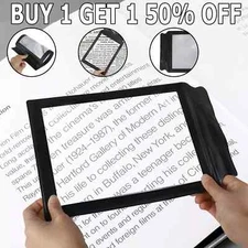 A4 Full Page 3x Magnifier Sheet Book Reading Aid Lens Large Magnifying Glass
