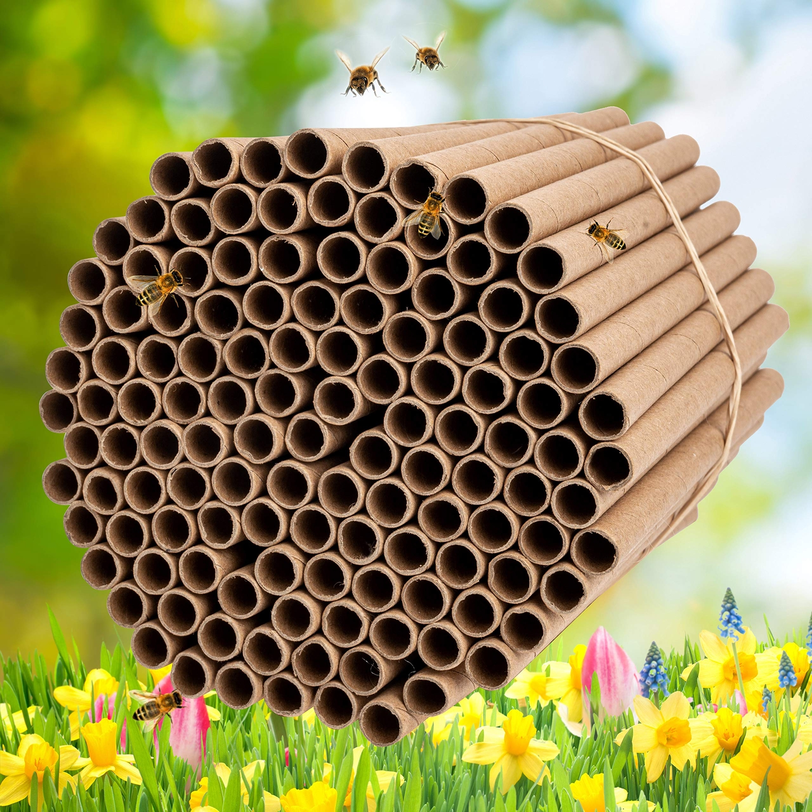 125 Pcs Mason Bee Paper Inserts Beekeeper Cardboard Replacement Inserts