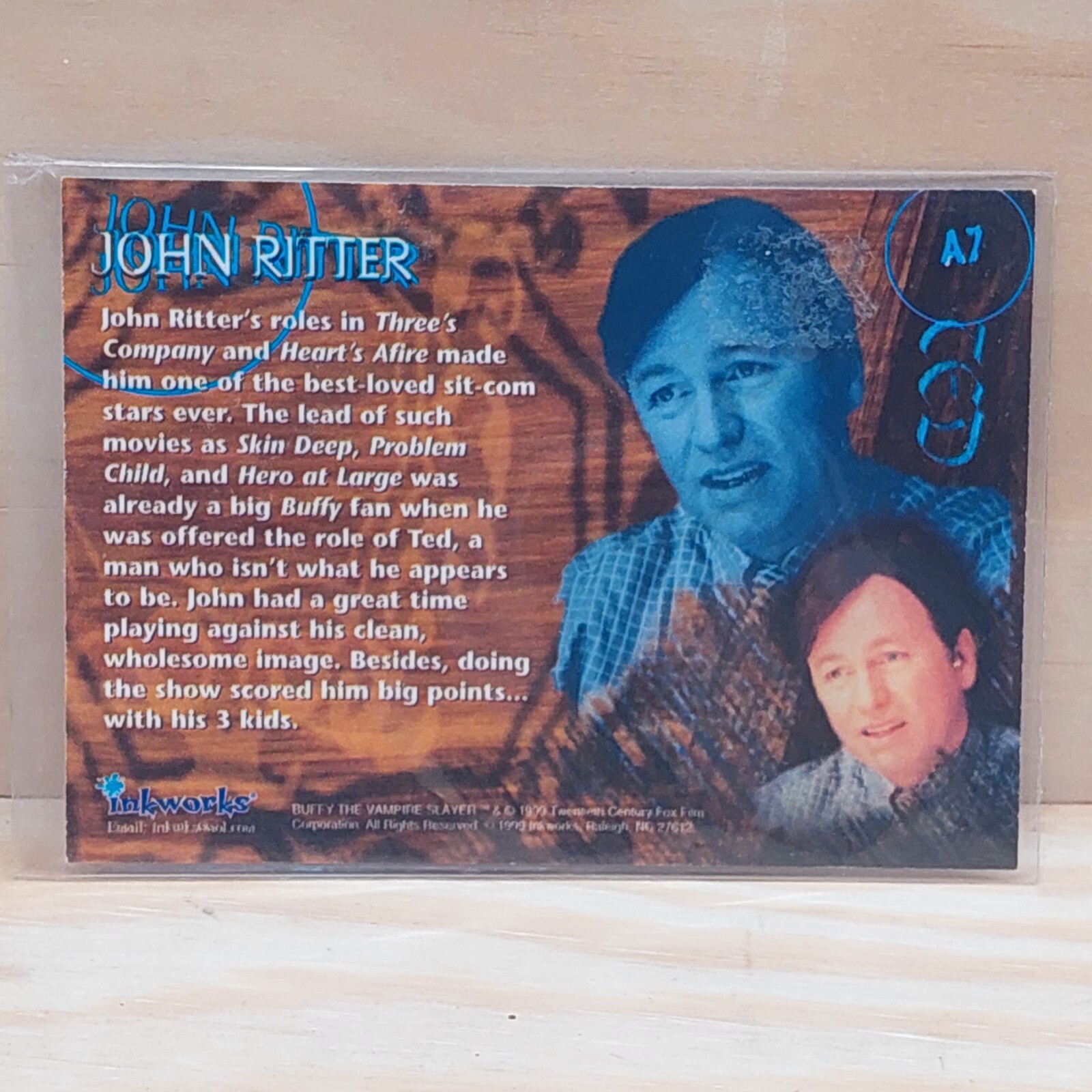 1999 Inkworks Buffy the Vampire Slayer Season 2 Autographs John Ritter #A7 Rare - Picture 2 of 2