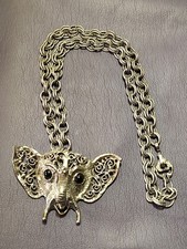 Vintage Juliana Large Head Elephant Pendant 32