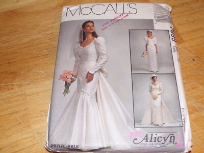 McCALL'S #7999 - LADIES ( 3 STYLE ) MERMAID BRIDAL GOWN PATTERN 10 FF |  eBay