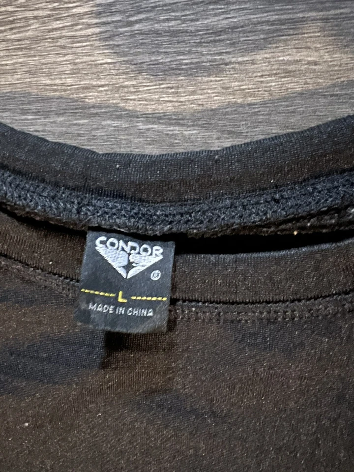 Condor Men’s Base II Crew Pullover Thermal Long Sleeve Shirt - Black - Large (L) - Image 2 of 4