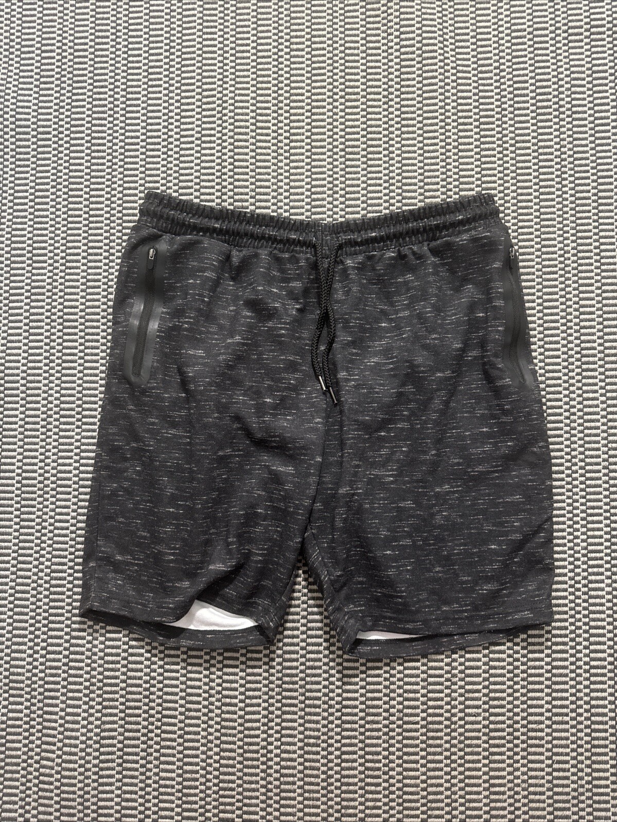 Pantaloncini della felpa atletica pony da uomo cordini taglia xl neri tutti poliestere