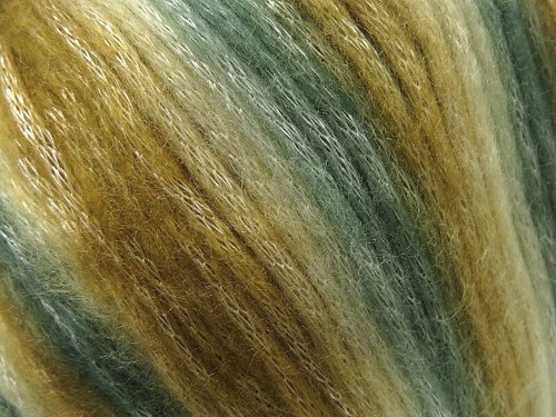 Caramel, Ceam, Green Ice Yarns Picasso 81585 - 50gr 125yds Fuzzy Shiny Yarn - Picture 2 of 10
