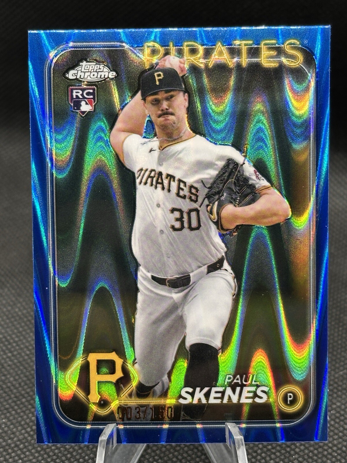 2024 Topps Chrome Update Paul Skenes Rookie Blue Raywave 3/150 #USC88 RC
