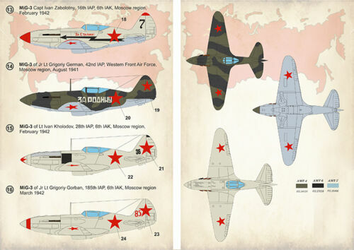 Print Scale 72-283 - 1/72 Decal For Mig-3 Aces of WWII, (Aircraft wet decal) - Picture 9 of 12