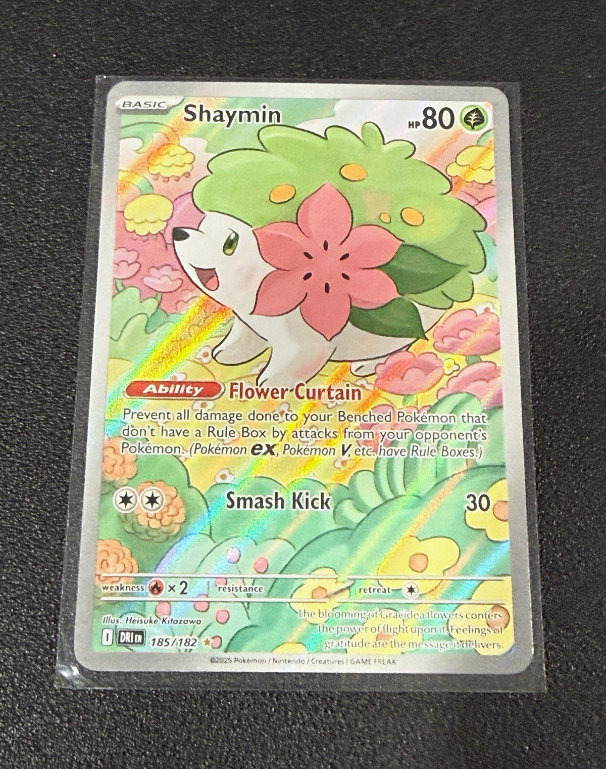 Pokémon TCG Shaymin 185/182 Sv10 Destined Rivals Illustration Rare Holo English