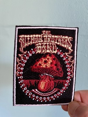 The Allman Brothers Iron On Patch Mushroom Red Black Gold Embroidered Rock