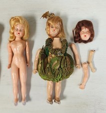 Lot of Vintage hard plastic sleepy eye Dolls and Doll Parts