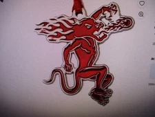New Fireball (Whiskey) Hanging Ornament,Fireball Logo,Metal