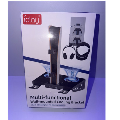 iPlay  Wall-mounted Cooling Bracket for PS5/PS5 Slim, Charging, Storage