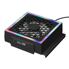 LED Cooling Fan 3 Gears Adjustable 5V 2.4A Cooling Fan Lights 7 Lighting8400