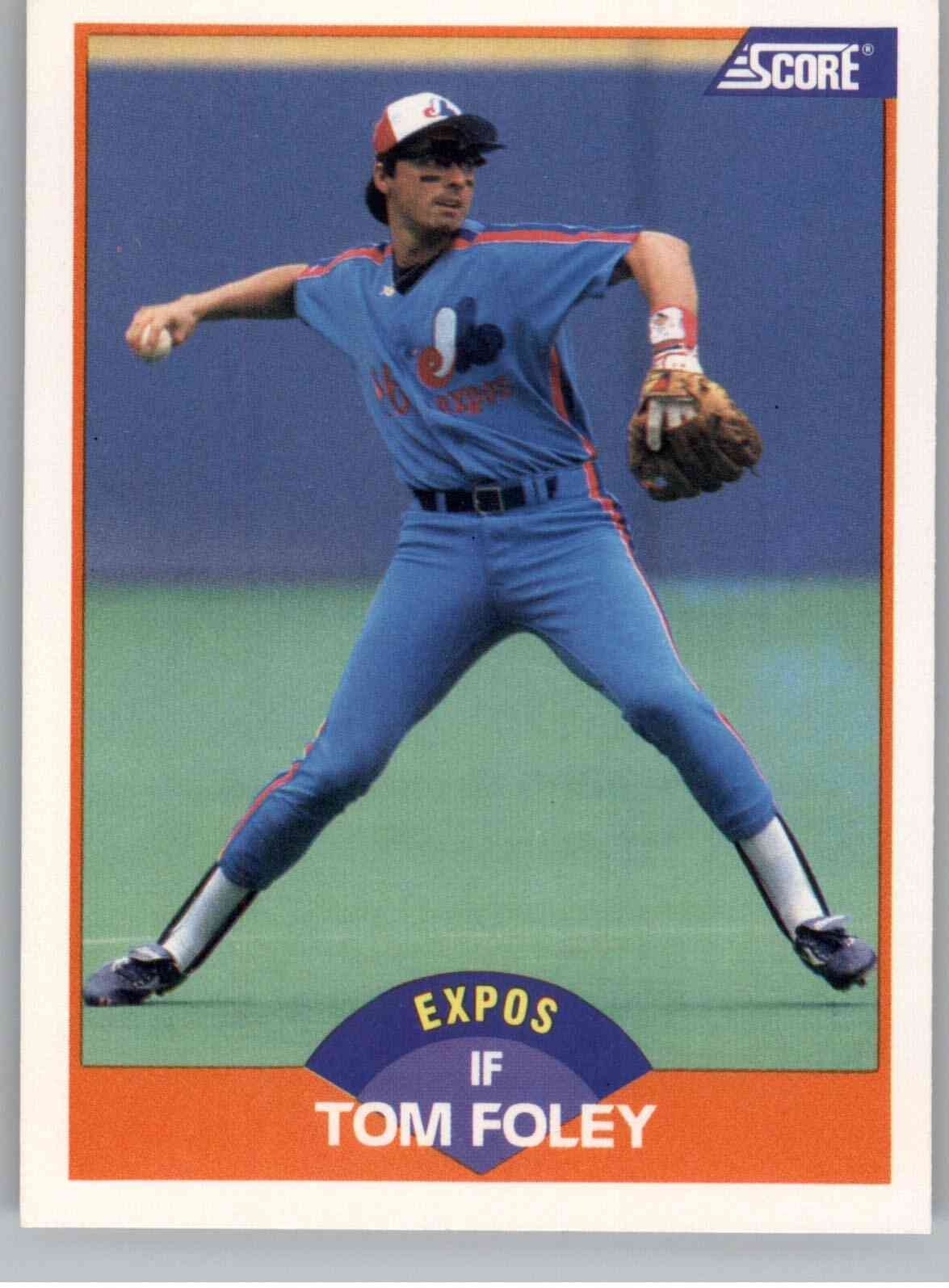 1989 Score 405 Tom Foley  NM Montreal Expos