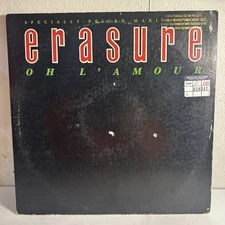 Erasure Oh L’Amour  12" Maxi~Electronic Funky Sisters EURO DISCO 1986 Tested