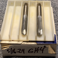 (2) Netco 5/16"-24 NF GH4 HS PLUG Tap 2 Flute Cromclad MADE IN USA NIB NOS