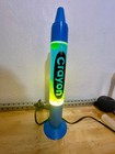 Vintage Crayola Crayon Lava Glitter Blue Motion Lamp 90s Decor Retro Light Gift