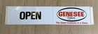 VTG GENESEE BEER SLIDING OPEN CLOSED ADVERTISING ADVERTISEMENT SIGN UNUSED