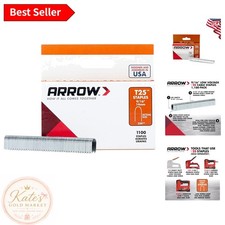 Arrow T25 Heavy Duty Steel Staples, 1100-Pack, 9/16-Inch for Low Voltage Cables