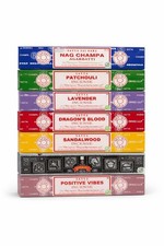 Juego de regalo de incienso Satya Nag Champa, Super Hit, sangre de dragón, sándalo, pachón
