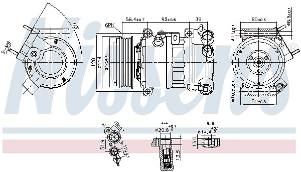 Nissens Kompressor, Klimaanlage U.A. FüR CitroËN, Ds, Opel, Peugeot-image
