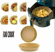 100/200Pcs Air Fryer Disposable Paper Liner Non-Stick Pan Baking Papers NEW