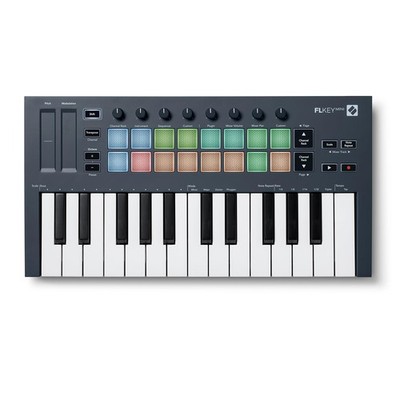 FLkey Mini   Tragbares USB/MIDIControllerKeyboard mit 25 Tasten und Integrati...