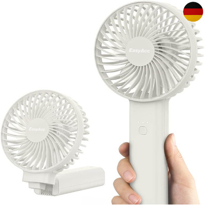 EasyAcc Handventilator 3350mAh Powerbank Ventilator Faltbar 4 Gesch