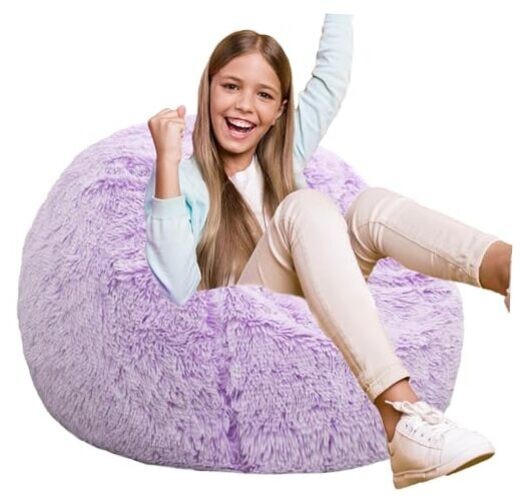 For Kids, 2.5ft Round Memory Foam Filled Small Purple