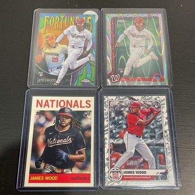 Topps James Wood Rookie Refractor Card Lot Nationals 2025 Chrome Fortunes 15 4