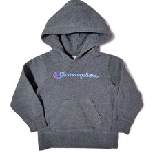 Kids Champion Hoodie Sweatshirt Gray Authentic Athletic Wear Size 4