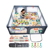 Baby Playpen with Mat 79x71 Inch Large Playpen for Babies and Toddlers Playar...