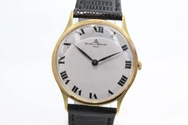 20 Baume & Mercier 18K Yellow Gold Dress Watch Hand-Wind Working
