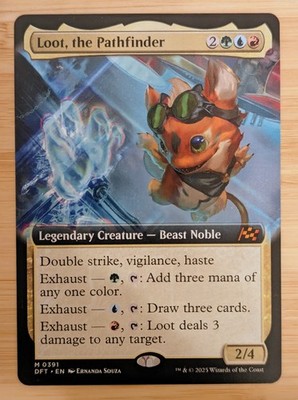 Magic The Gathering MTG |  Loot, The Pathfinder | DFT-391 | Extended Art | NM EN