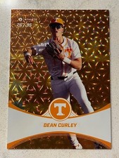 DEAN CURLEY 2025 ONIT Tennessee Volunteers Baseball ORANGE FOIL #'d 26/35 rare!