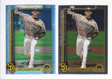 2025 Topps Chrome #55 JOE MUSGROVE San Diego Padres PRISM REFRECTOR & Base