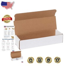 Durable 10" Corrugated Mailers - 50 White Boxes, Perfect for Fragile Shipping